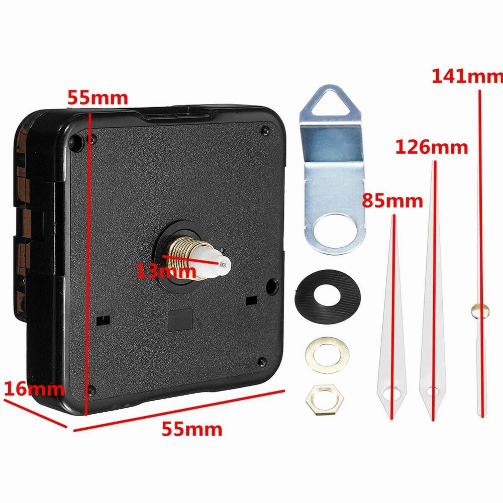 Silent DIY Quartz Wall Clock Movement Mechanism Kit 13mm Movement Axis Replacement Parts Home Office Clock Decor DIY Accessory
