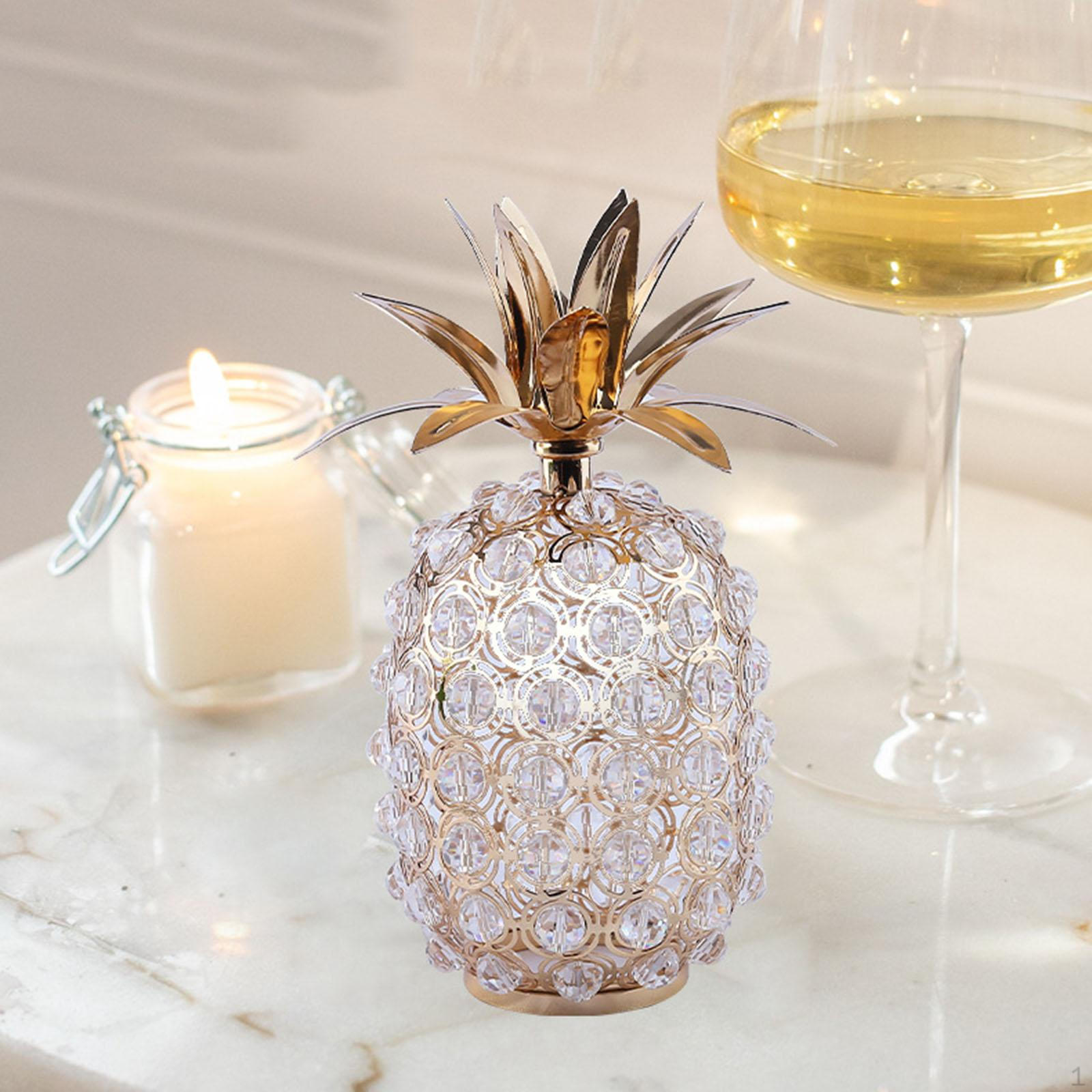 

Fruit Statue Figurine Ornaments Candlestick Collectibles Handmade for Bedroom Office Desk Festival pineapple beads