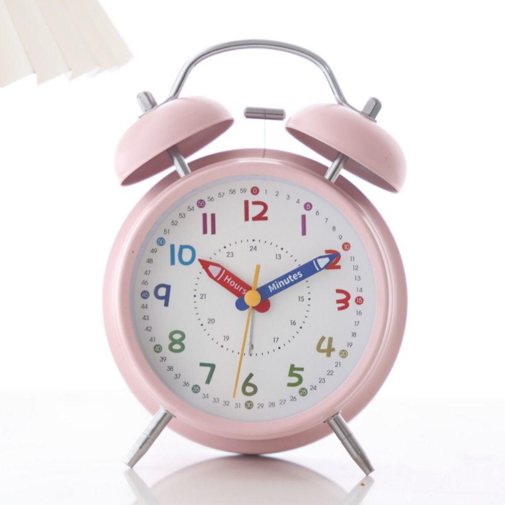 Battery Operated Children's Alarm Clock Portable Bell Alarm Clock Retro Alarm Clock Bedroom Decor