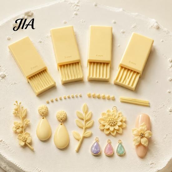 Earring Making Kit 4Pcs/Set Clay Gel Ball Makers, Polymer Rollers, 2mm 3mm 4mm 5mm Flower Petal Mold Sphere Shaper Nail Art Bead Rollers for
