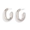 Accessories, Metal Wind Rings, Thick Chain Studs, Sweet and Cool Design, Simple Geometric Earrings for Women