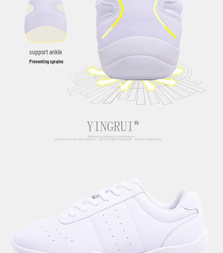 Yingrui Damen- & Kinder-Weiße Wettkampf-Cheerleading- und Tanz-Trainingsschuhe