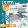 6 Pack Vacuum Storage Bags with Hand Pump Space Saver Vacuum Seal Storage Bags for Clothing Bedding Travel Lugggage Organizer