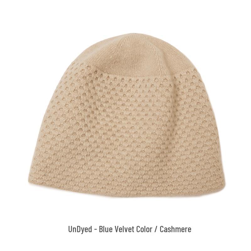 Kangsai Ni Women's 100% Pure Cashmere Knitted Hat - Fashionable & Warm for Autumn/Winter
