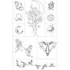 Butterfly Ghost Bow Flower Kitten English Short Sentences Multi-Picture Finger Tattoo Sticker