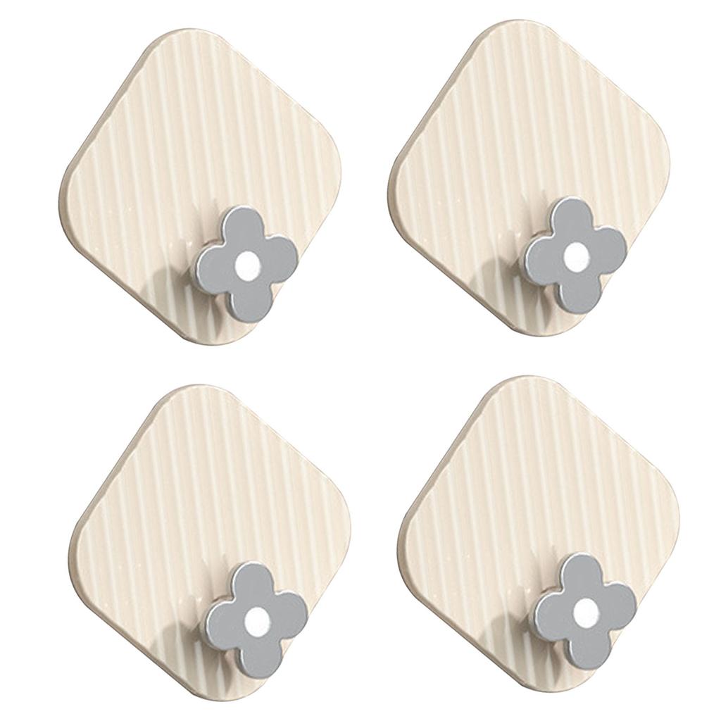 4 STÜCKE Klebehaken Kunststoff Wasserdicht Nagelfrei Handtuch Schlüssel Wandhänger für Küche Badezimmer