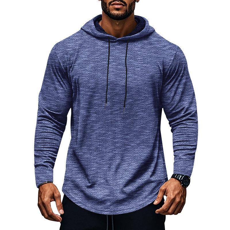 Sports Leisure Men's Plus Size Loose Long Sleeved Hooded Sweatshirt T-shirt Autumn and Winter Base Shirt for Men