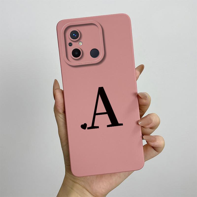 For Xiaomi Redmi 12C Case Cute Couple Letters Cover Silicone Soft TPU Fundas For Xiaomi Redmi 12C 12 C Redmi12C Phone Case Coque