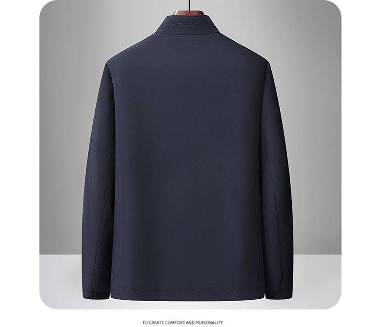 Męska kurtka biznesowo-casualowa ze stójką - Kolekcja Jesień 2025 dla osób w średnim i starszym wieku