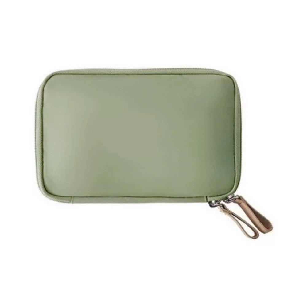 

Solid Color Passport Bag Water Resistant Passport Holder Fashion Travel Wallet Ticket Storage зелёный