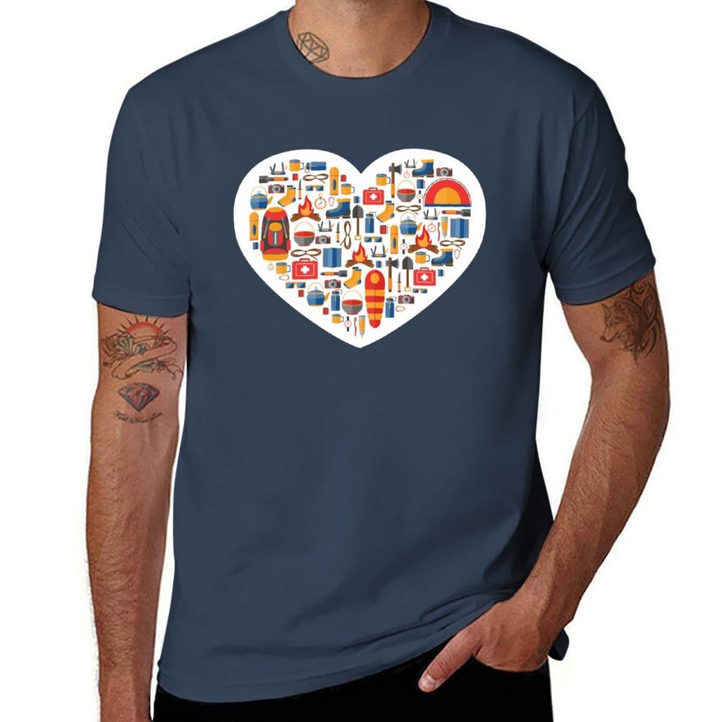 Hiking And Tourism Love Tshirt Fashion Simple Casual Tee Shirt