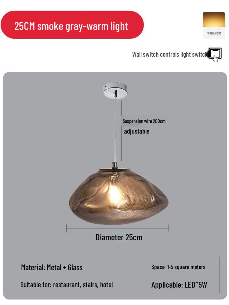 Designer Glass Cloud Staircase Pendant Light for Loft or Villa Living & Dining Rooms