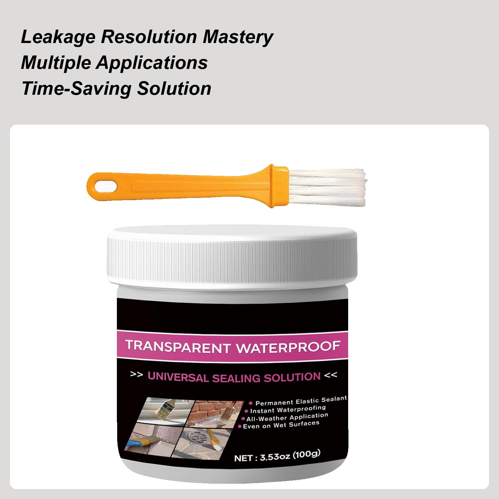 Transparent Waterproof Sealant 100g Invisible Repair Sealant Bathroom Repair Adhesive For Shower Toilet Bathroom Outdoor Kitchen China Mainland