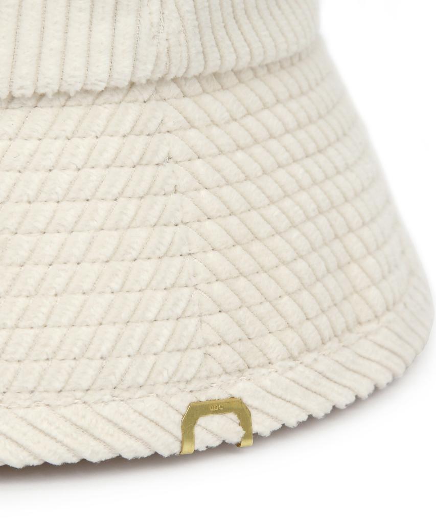 Eondeokeonteulolseutyudio Corduroy Bucket Hat Drop Bucket / H Cord / Milk
