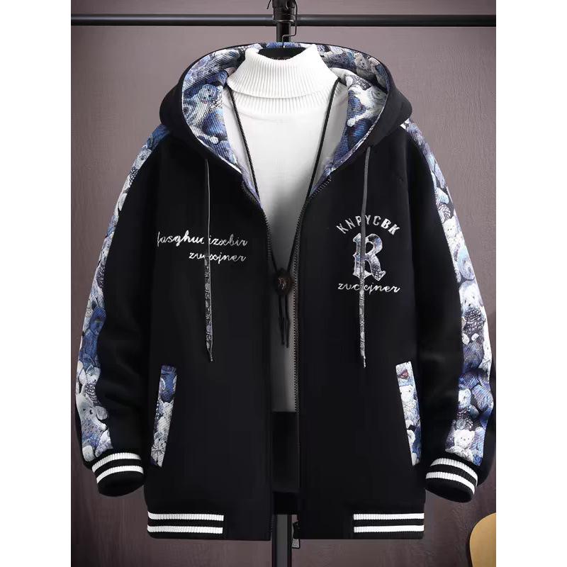 Men's Hip-Hop Hooded Jacket - Trendy Hong Kong Style, Loose Fit, Plus Size, Perfect for Spring and Autumn