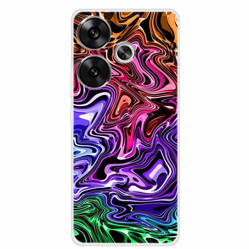Marble Soft Phone Case For Poco F6 Transparent Case Silicone TPU Cover Funda Para Shield Clear Case for Xiaomi Poco F6 F 6 Pro