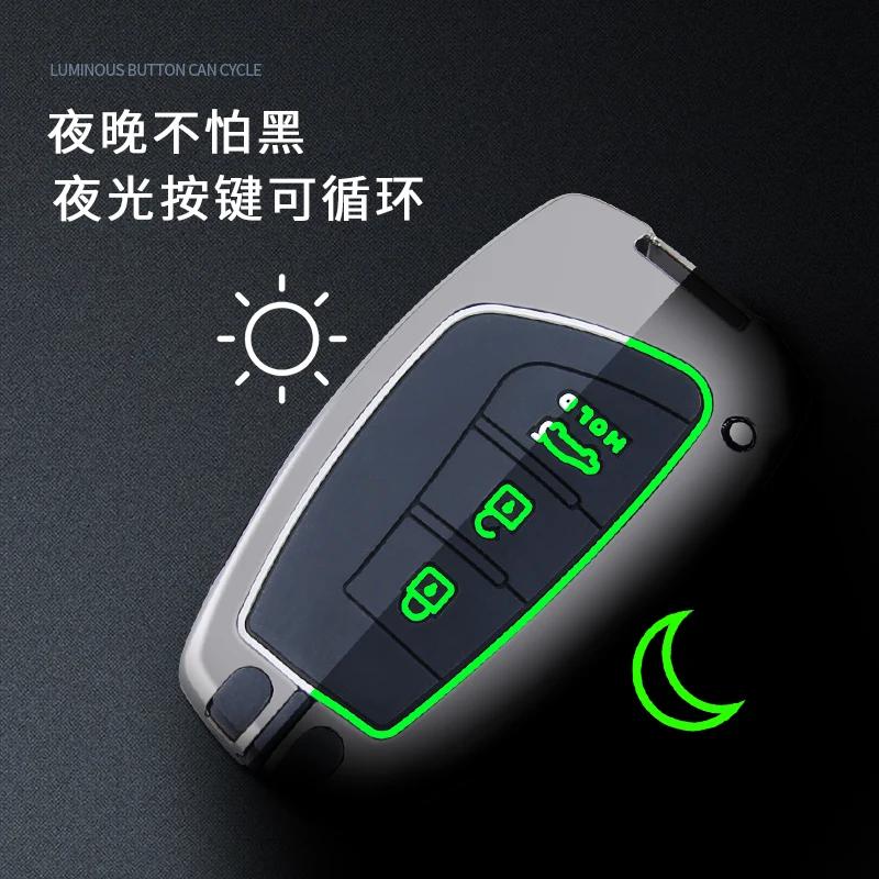 Car Key Case Cover for Hyundai Grand Santa Fe 3 DM Ix45 Ix35 Genesis DH Grandeur Azera HG Equus 2013 - 2016 Accessories
