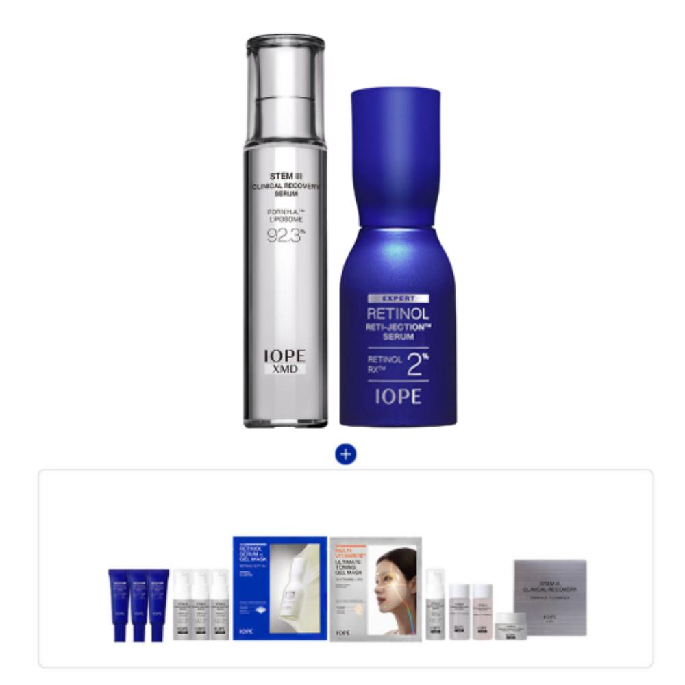 

IOPE XMD Stem³ Serum & Retinol Retisection Serum 50ml Duo Anti-Aging & Skin Recovery Set