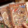 Cartoon Design 3D Miniature Scenery Stickers Miniature House Landscape Sticker Book Home Decor