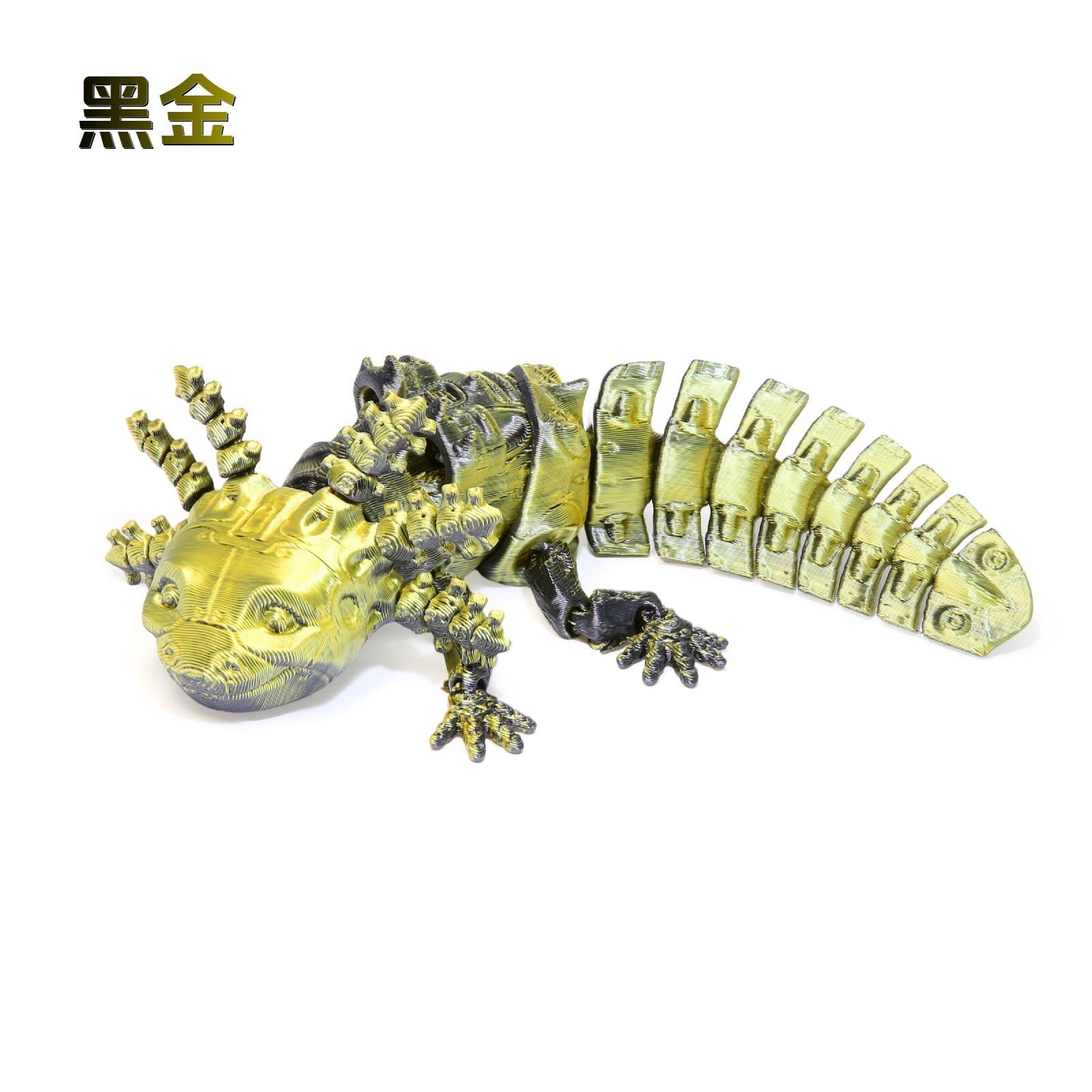 

3D Animals Printed Articulated Axolotl Mechanical Unique Collectible Desk Decor Home Office Gifts Room Decor Creative Craft