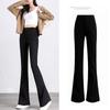 Black Slightly Flared Pants for Women 1116 Spring and Autumn Drape High-Waist Suit Hoof Pants Summer Slimming Versatile Casual Pants for Women