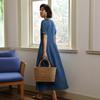 Laengsseon Ls_V-Neck Slim French Dress