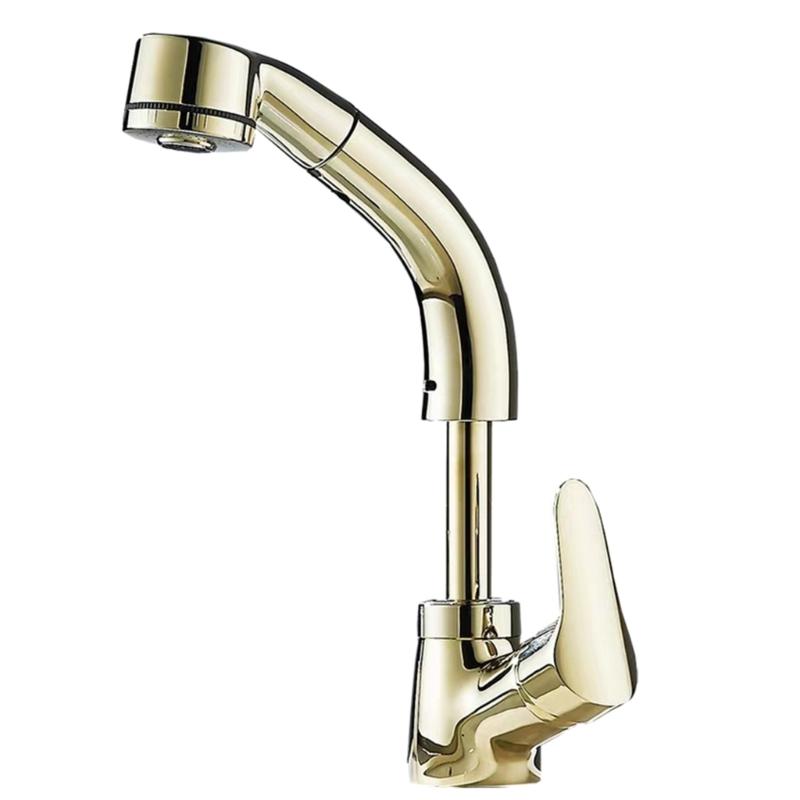 Bathroom Pull Out Faucet Lift Up And Down Basin Faucet Rotatable Mixer Tap Stretchable Lavatory Sink Mixer Faucet