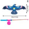 New Dynamic Kite Fishing Rod Kite Children'S Swallow Kite Breeze Easy Fly Handheld Wings Shaking Stall