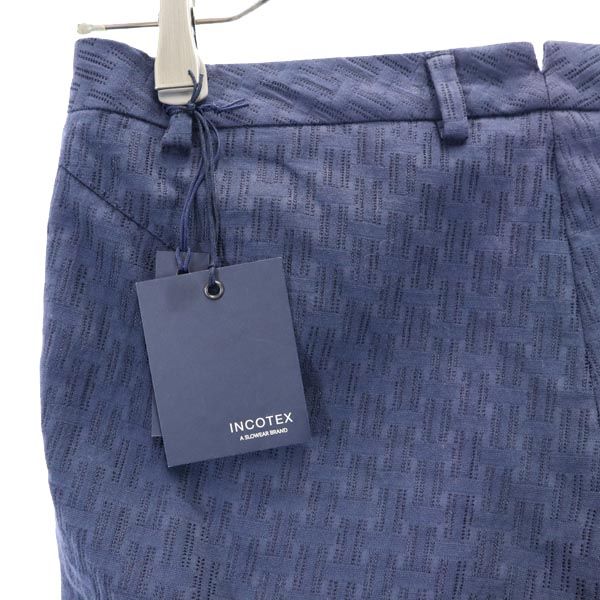 Unused INCOTEX Made In Japan Cropped Pants 40 Navy Blue Men's Used