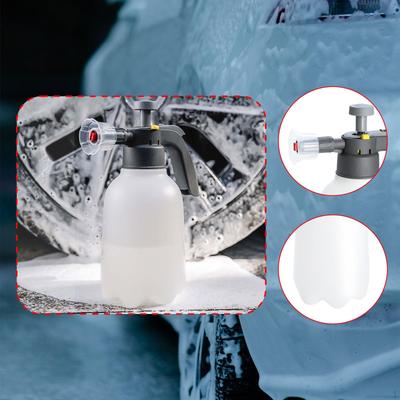 Foam Pump Sprayer Car Washing Pot Multifunction User Friendly 2 Liter Cleaning Tool Manual Foaming