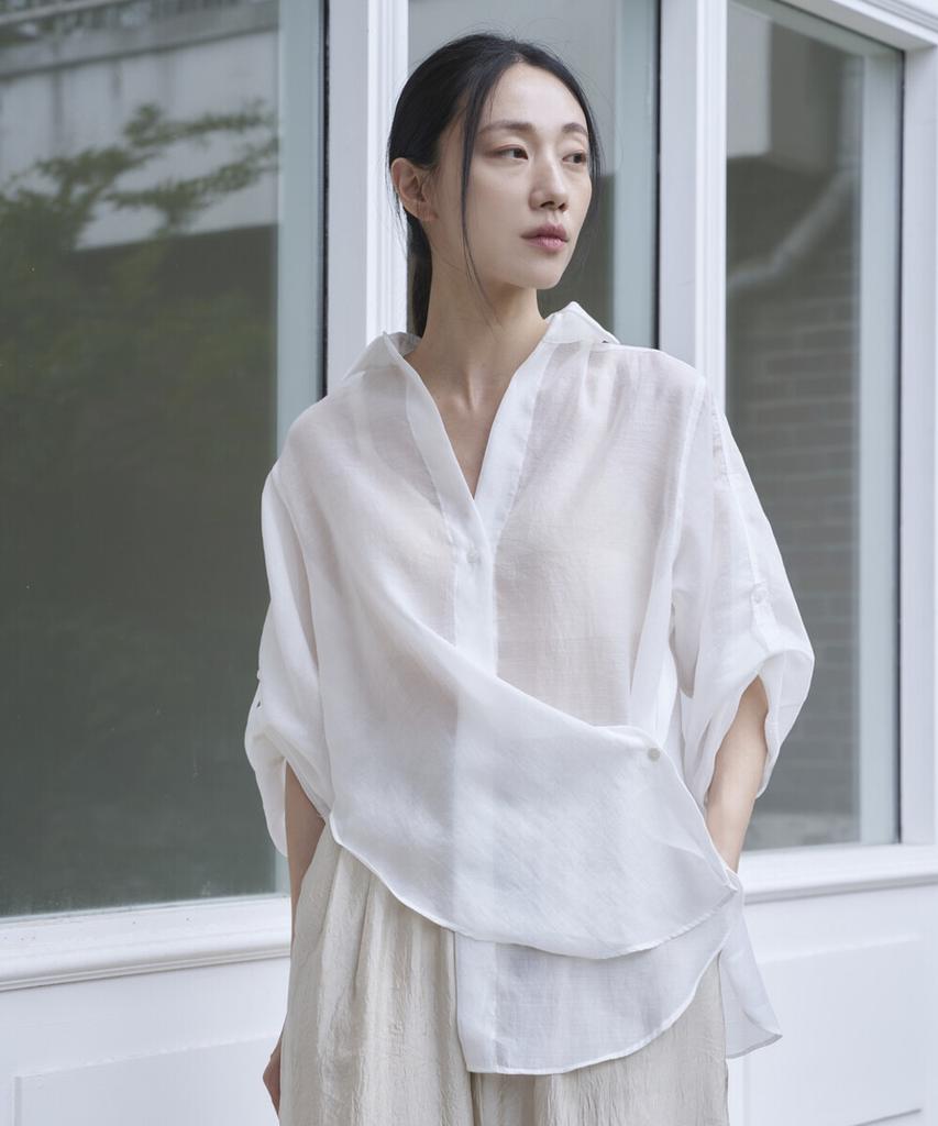 Eima Noir See-Through Blouse_3Color