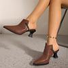 Pointed Toe Women Slippers Summer High Heels Shoes Chunky Slingback Pumps Woman Fashion Sandals 2025 Designer Female Zapatillas