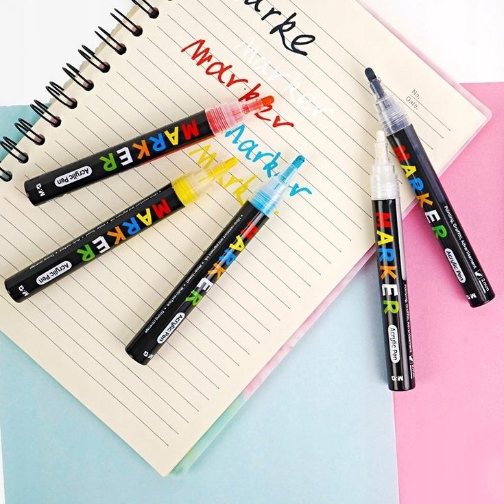 Marker akrylowy 1-2 mm żółty neon 3993 A'6