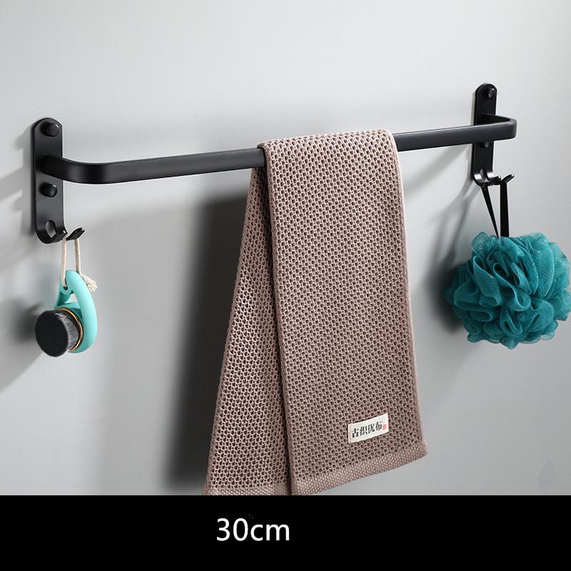 

Tuqiu Towel Hanger Wall Mounted 30-50 CM Towel Rack Bathroom Towel Bars Aluminum Black Towel Bar Rail White Towel Holder