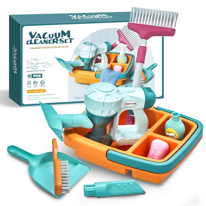 

Дошкільний Знімний Набір для Прибирання Іграшка для Гри в Уявлення Реалістичний Електричний Пилосос Іграшки-Візки для Прибирання для Дітей Різдвяні Подарунки