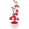 Artificial Flowers Indoor Potted Plum Blossom Realistic Greenery for Home Decor Office Desk Table Centerpiece Use