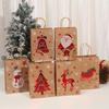 Christmas Brown Paper Bags Widely Used Large Capacity Portable Gift Bags With Handles