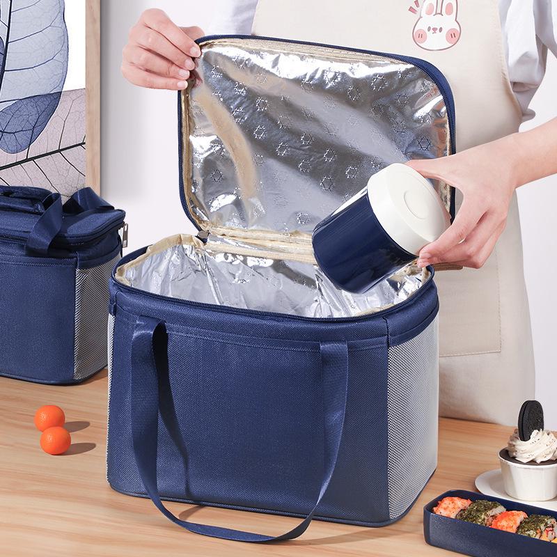 Insulated Food Delivery Bag with Ice Pack for Camping, Home, or Car Cooling