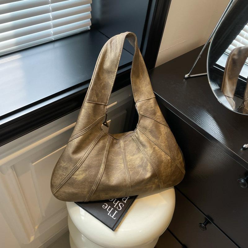 New Retro Bag Large Capacity Fashion Commuter Tote Bag Casual Shoulder Armpit Bag Handbag Women