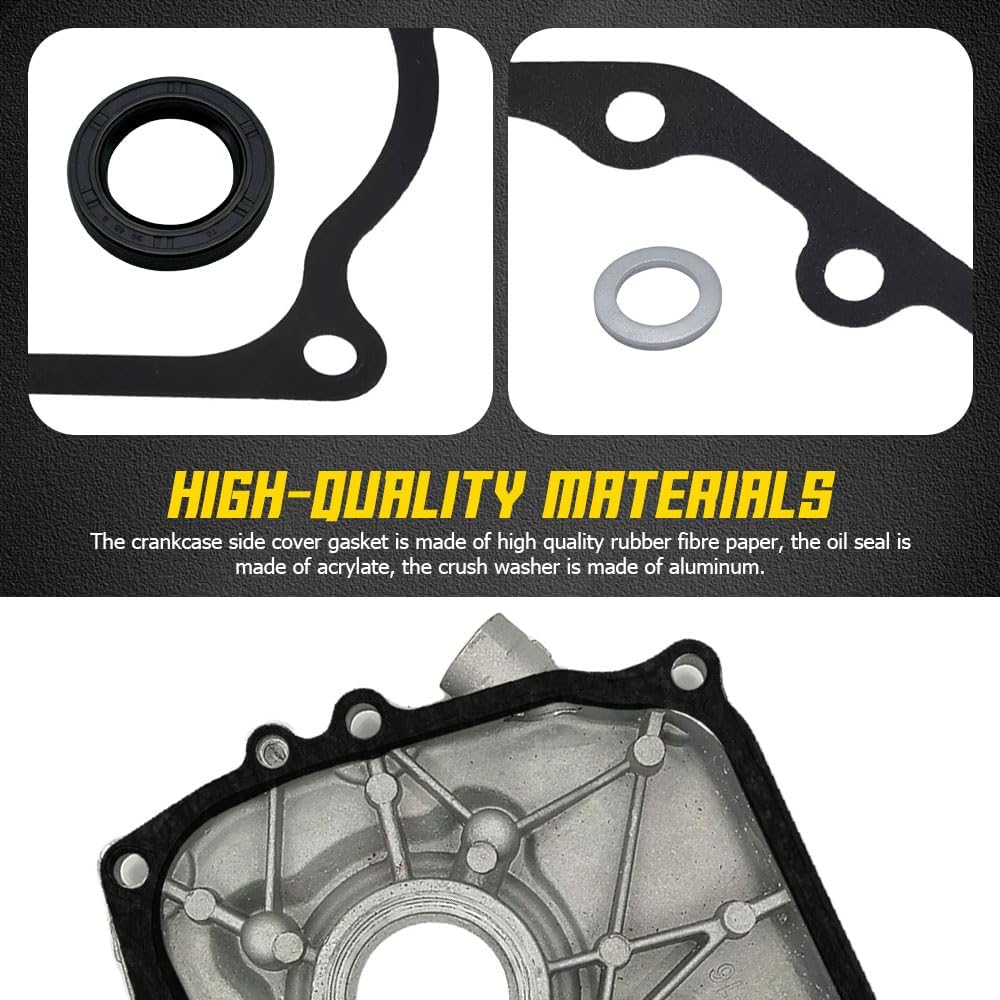 Crank Case Side Cover Gasket Oil Seal Kit 212cc, Cylinder Head Cover Gasket, Crank Case Crankshaft Oil Seal Gasket Replacement for Predator 212 GX200