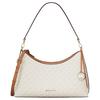Sammy Gold Hardware Logo Print Coated Canvas Shoulder Bag Medium Women Shoulder Bag Beige 35T6G8SC6B-VANILLA
