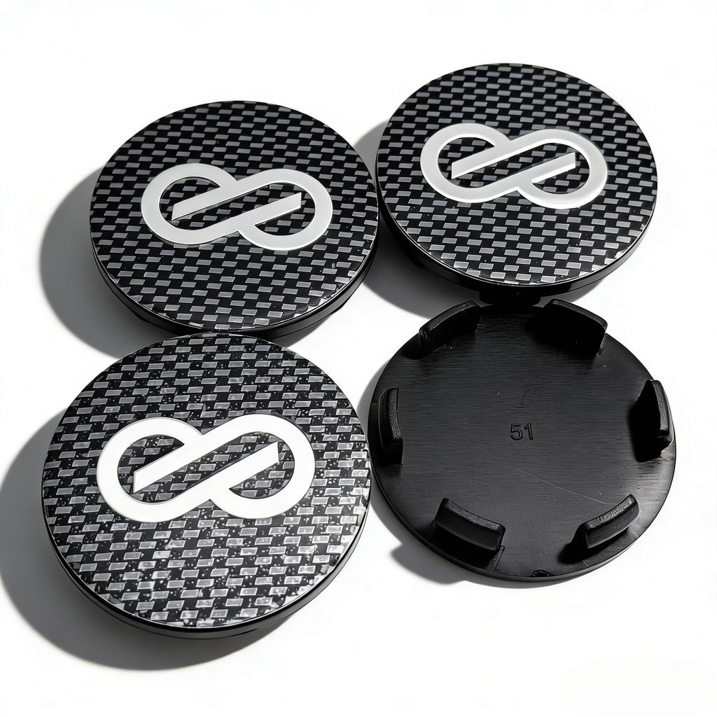 4pcs ENKEI Racing Logo Badge Emblem Car Wheel Center Caps 51MM Clips 46MM Wheels Hub Cap Rim Hubcaps Dust Cover Car Accessories