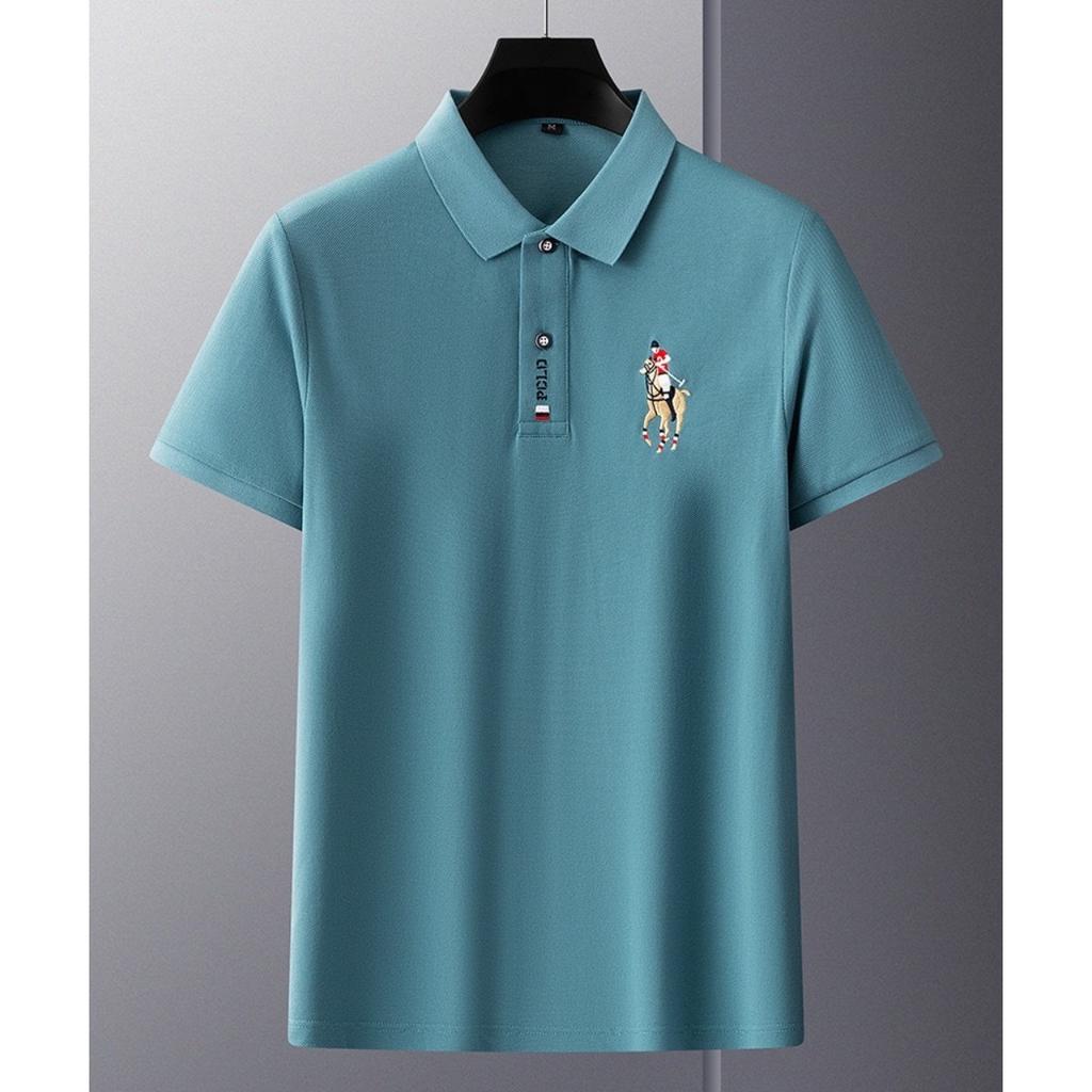 STORN Men's Embroidered Casual Fashion Short Sleeved POLO Shirt Summer Comfortable Top
