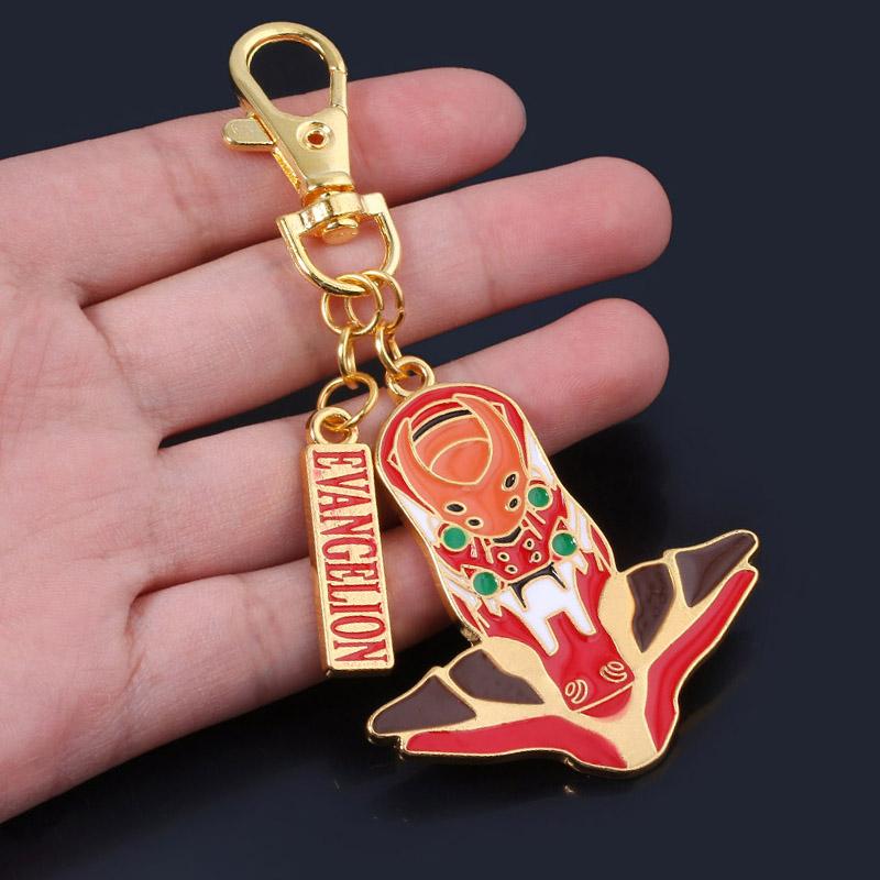 Anime EVA Keychain Spear of Metal Pendant Ayanami Rei Ikari Shinji Asuka Langley Soryu Cosplay Key Chain for Women Men Jewelry