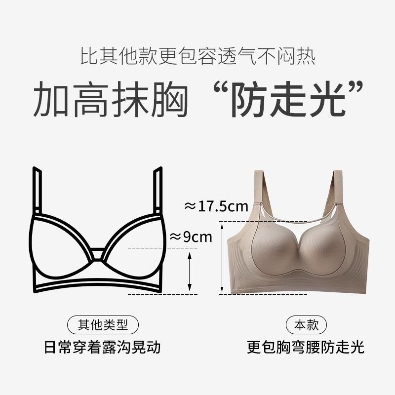 Large size, large chest, small full cup, thin bra, female gathering, upper support, anti-sagging, no steel ring bra-1
