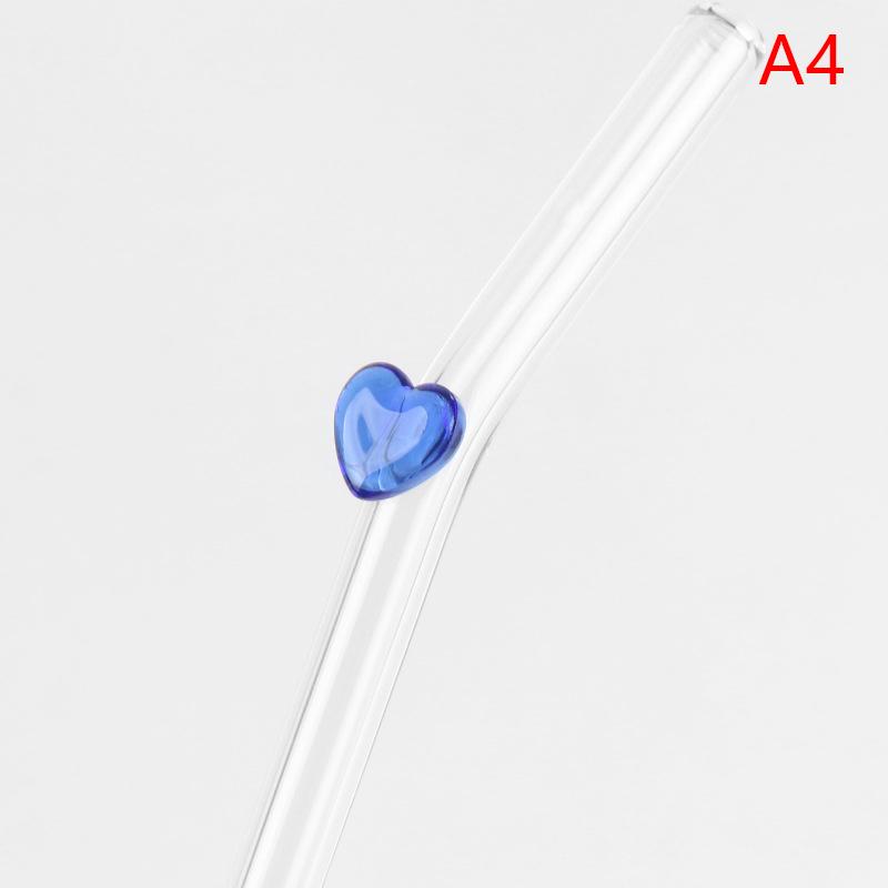 Heart Glass Straw Reusable Drinking Straws Cute Straw For Festival Party Wedding Cocktail Bar Beachs