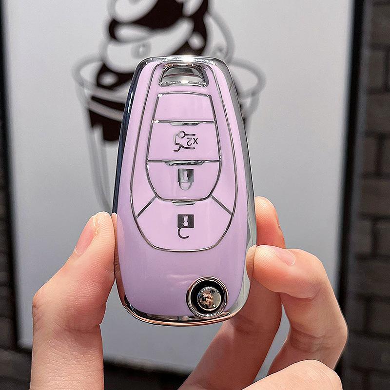 TPU Car Key Cover Case Flip Remote Car Key Shell For Chevrolet Chevy Cruze Blazer Monza Malibu Aveo Captiva Spark Keychain