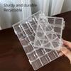 12/21/24 Grids Nail Art Organizer Box Glitter Rhinestones Gems Storage Case Box DIY Jewelry Beads Embroidery Organizer Container