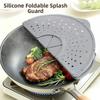 Foldable Oil Splash Cover Food Grade Silicone Splatter Shield Anti-Overflow Cover Frying Pan