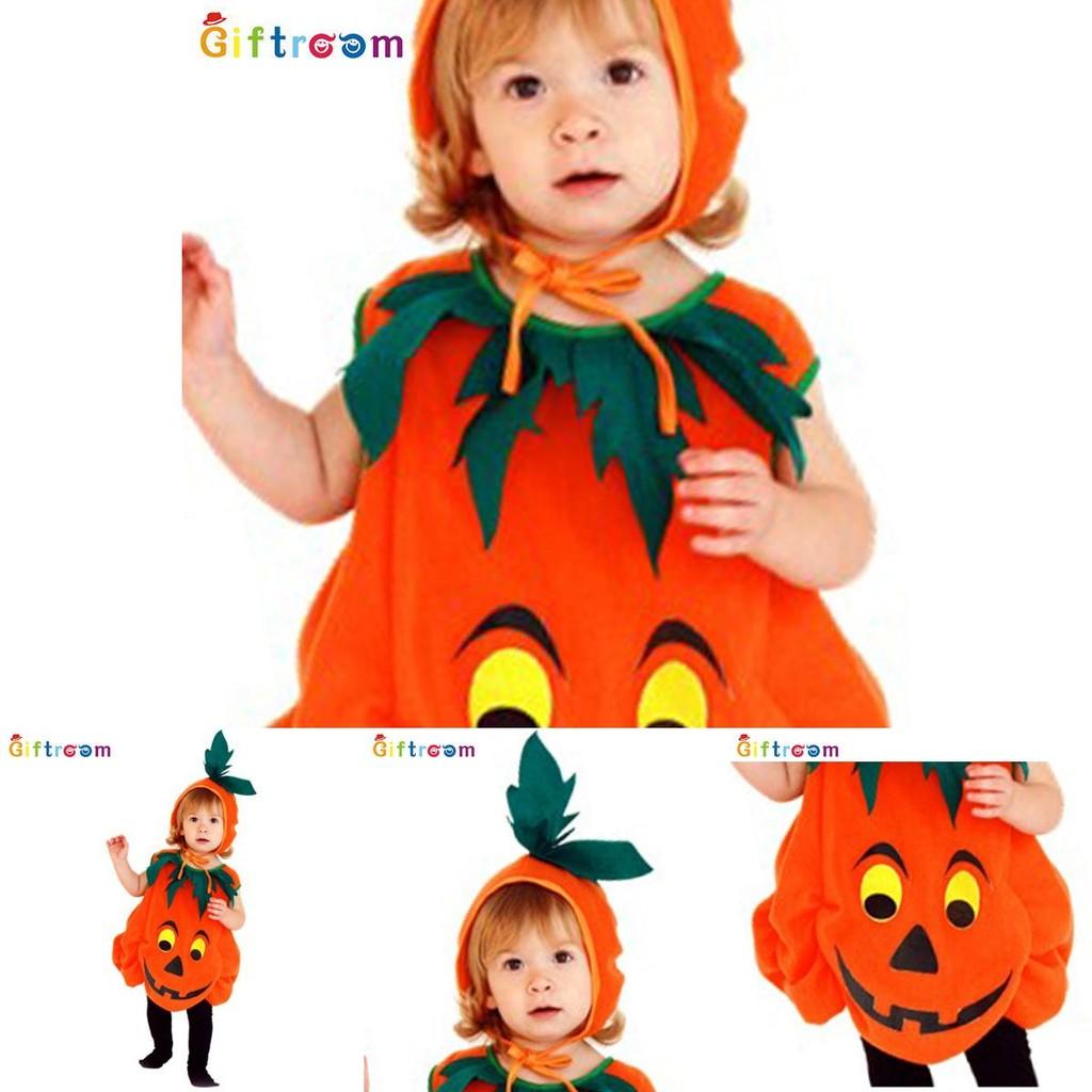 Orange Pumpkin Adorable Costume For Kids Perfect For Halloween Parties And Events